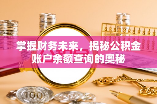 阜沙掌握财务未来，揭秘公积金账户余额查询的奥秘