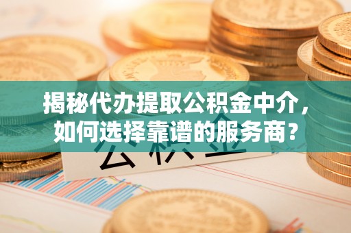阜沙揭秘代办提取公积金中介，如何选择靠谱的服务商？