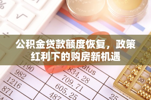 阜沙公积金贷款额度恢复，政策红利下的购房新机遇
