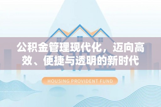 阜沙公积金管理现代化，迈向高效、便捷与透明的新时代