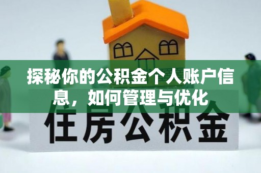 阜沙探秘你的公积金个人账户信息，如何管理与优化