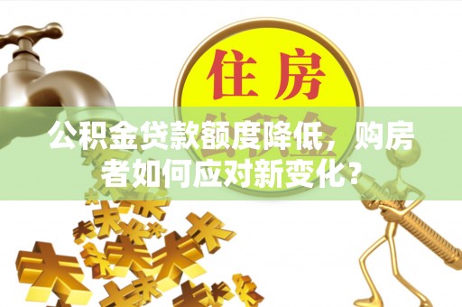阜沙公积金贷款额度降低，购房者如何应对新变化？