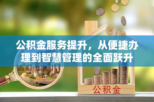 阜沙公积金服务提升，从便捷办理到智慧管理的全面跃升