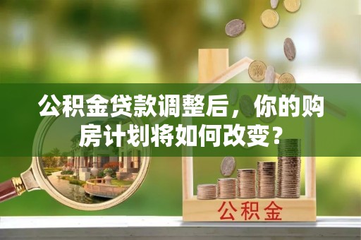 阜沙公积金贷款调整后，你的购房计划将如何改变？
