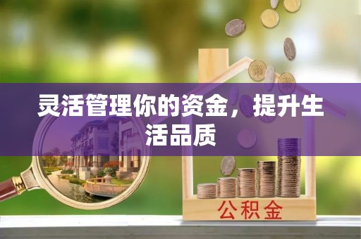 阜沙灵活管理你的资金，提升生活品质