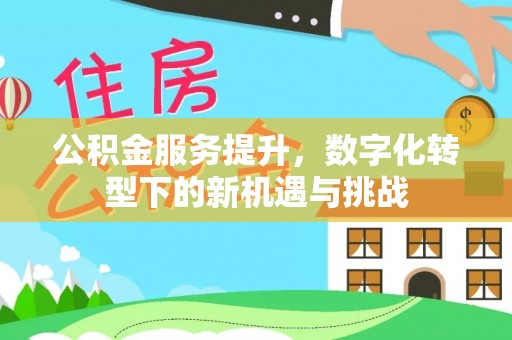 阜沙公积金服务提升，数字化转型下的新机遇与挑战