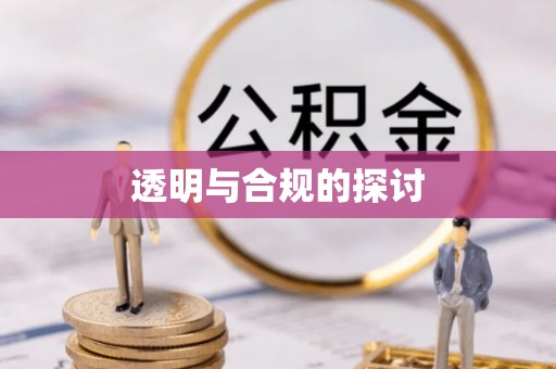 阜沙透明与合规的探讨