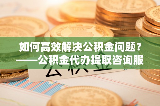阜沙如何高效解决公积金问题？——公积金代办提取咨询服务指南