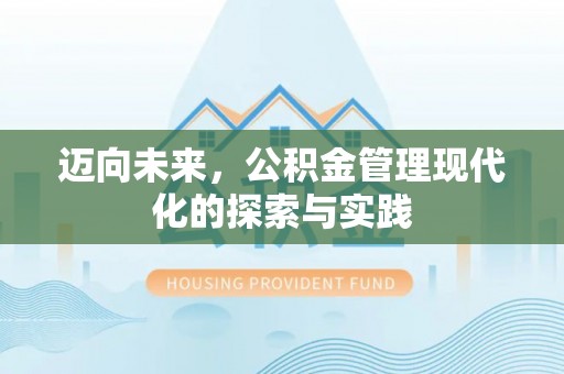 阜沙迈向未来，公积金管理现代化的探索与实践