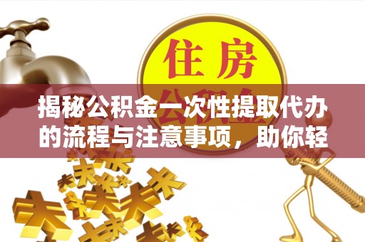 阜沙揭秘公积金一次性提取代办的流程与注意事项，助你轻松搞定财务规划