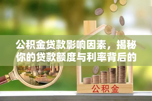 阜沙公积金贷款影响因素，揭秘你的贷款额度与利率背后的秘密