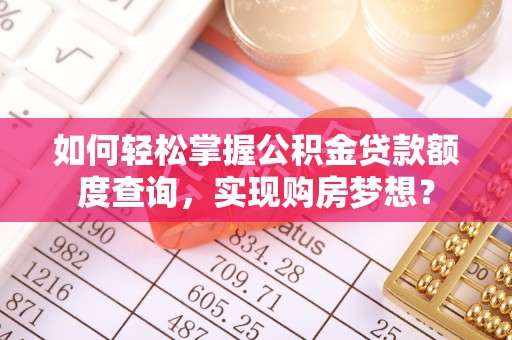 阜沙如何轻松掌握公积金贷款额度查询，实现购房梦想？