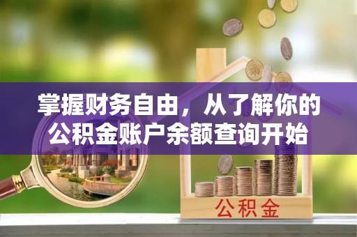 阜沙掌握财务自由，从了解你的公积金账户余额查询开始
