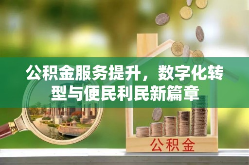 阜沙公积金服务提升，数字化转型与便民利民新篇章