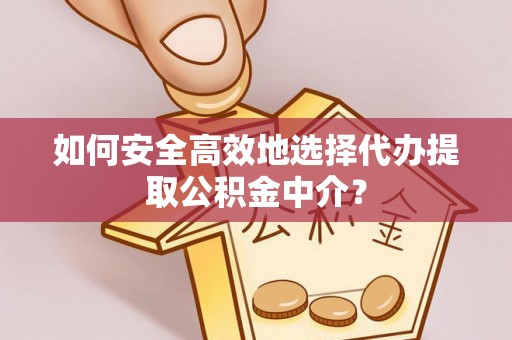 阜沙如何安全高效地选择代办提取公积金中介？