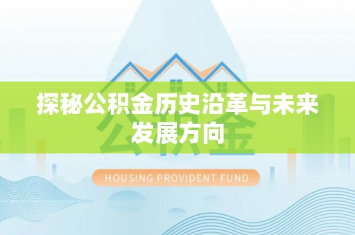 阜沙探秘公积金历史沿革与未来发展方向