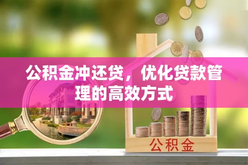 阜沙公积金冲还贷，优化贷款管理的高效方式