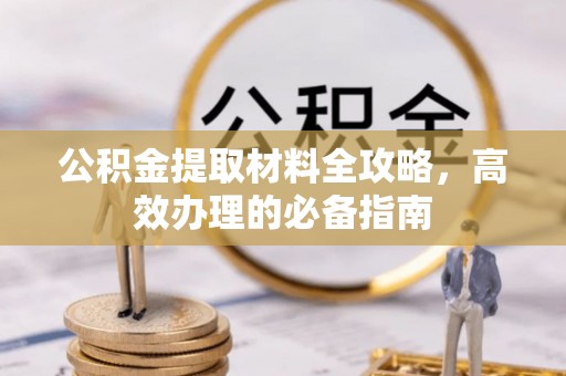 阜沙公积金提取材料全攻略，高效办理的必备指南