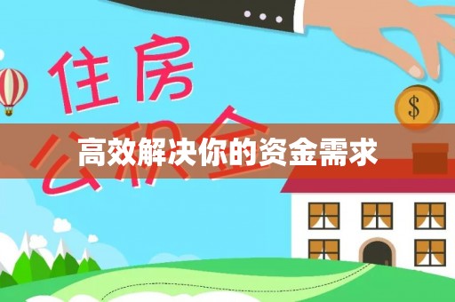 阜沙高效解决你的资金需求
