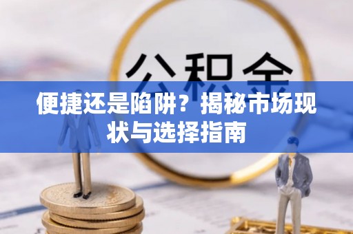 阜沙便捷还是陷阱？揭秘市场现状与选择指南