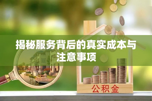 阜沙揭秘服务背后的真实成本与注意事项