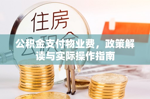 阜沙公积金支付物业费，政策解读与实际操作指南