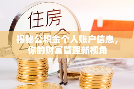 阜沙揭秘公积金个人账户信息，你的财富管理新视角