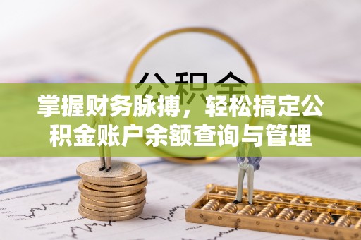 阜沙掌握财务脉搏，轻松搞定公积金账户余额查询与管理
