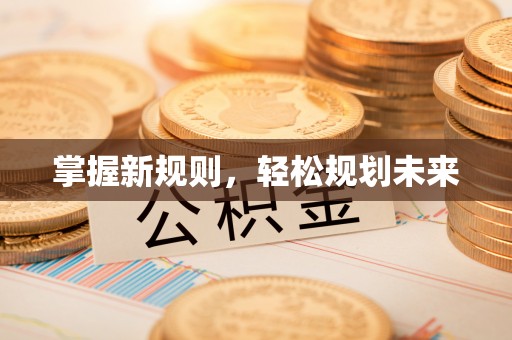 阜沙掌握新规则，轻松规划未来