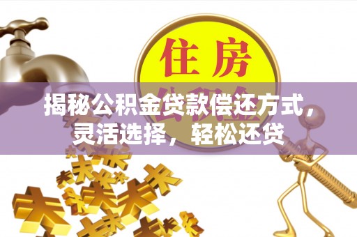 阜沙揭秘公积金贷款偿还方式，灵活选择，轻松还贷