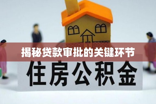 阜沙揭秘贷款审批的关键环节