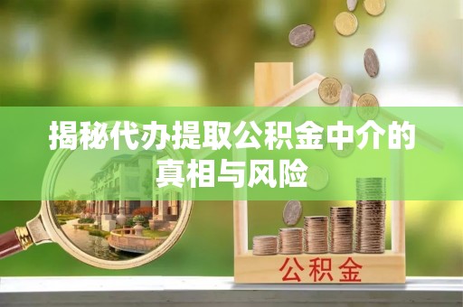 阜沙揭秘代办提取公积金中介的真相与风险