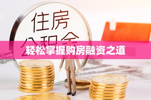 阜沙轻松掌握购房融资之道