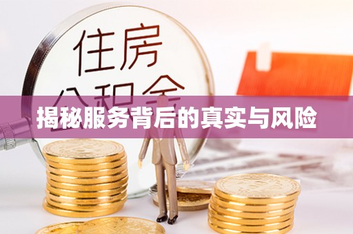 阜沙揭秘服务背后的真实与风险