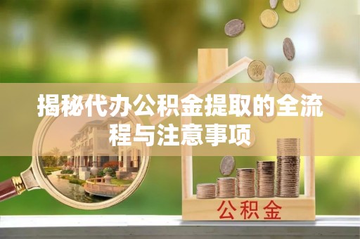 阜沙揭秘代办公积金提取的全流程与注意事项