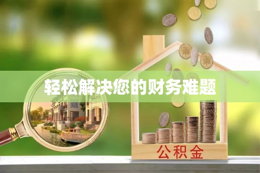 阜沙轻松解决您的财务难题