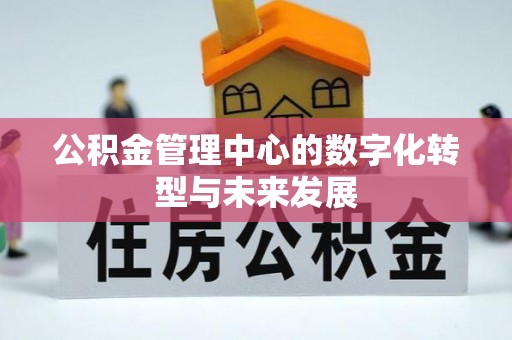 阜沙公积金管理中心的数字化转型与未来发展