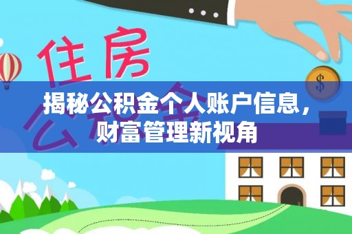 阜沙揭秘公积金个人账户信息，财富管理新视角